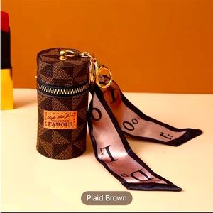 Decor Coin Purse, key chain Women's Stylish Faux Leather Lipstick Case